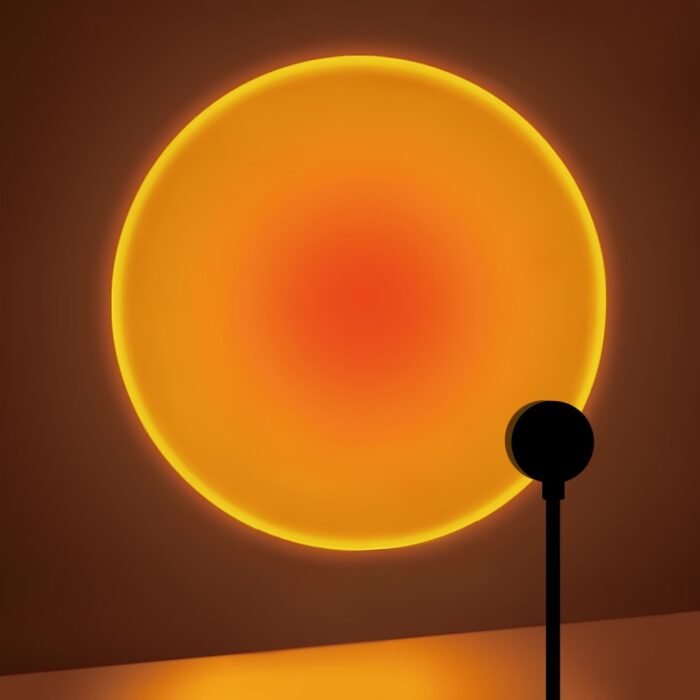 Sunset Projection Lamp, Home Decoration Atmosphere Lamp, Sunset Red Decorative Lamp, Romantic Sunset Orange Light And Shadow Effect, Usb Night Light, Multi-Angle Rotatable And Adjustable, Led Lighting, Suitable For Home Living Room Bedside Bedroom Decoration - Image 1