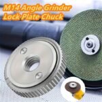 M14 Angle Grinder Quick-Release Lock Plate - Self-Locking, Easy Clamp & Release Nut For Secure Chuck Attachment, Durable #45 Steel Industrial Hardware Accessory