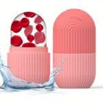 1Pc Ice Roller For Face - Fragrance-Free, Battery-Free Skincare Tool For Glowing Light Beige- Ideal For Daily Facial Care & Massage