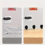 20Pcs Nylon Cable Management Clips - Black & White, Desk Organizer For Data And Computer Cables - Image 7