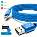 Usb C Fast Charging Cable, Durable Nylon Braided, Flat Shape, Male To Male, No Battery, Usb A To Type C Charger Cord For Iphone 15 Series/Ipad Pro/Air5/Macbook/Samsung S22/S21/S20, 60W, ?36V Compatible