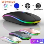 Wowssyo Dual Mode 5.1+2.4G Wireless Gaming Mouse, Usb Rechargeable Mouse, Silent Backlight, Ergonomic, For Laptop - Image 4