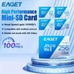 Eaget Mimi Sd Card 256Gb/128Gb Memory Card, Blue & White Mini Memory Sd Card 64Gb/32Gb Class 10 High Speed Flash Memory Card, Storage Memory Tf Sd Card Gift For Birthday/Easter/Boy/Girlfriend - Image 14
