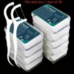50Pcs Dental Floss, Deep Cleaning Dental Floss For Proper Oral Care, Portable Disposable Dental Floss Picks For Travel Daily Life Travel Must Have, Dental Hygiene, Teeth Cleaning, Portable Design, Easytouse Picks, Smooth Flossing, Durable Flossers, Oral Care Tools, Interdental Cleaners, Travelers, Family Dental Care