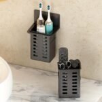 1Pc Toothbrush Holder For Bathroom, Wall Mounted Toothbrush Storage Rack, Bathroom Storage Organizer, Bathroom Multifunctional Toothpaste Toothbrush Container, Bathroom Accessories - Image 6