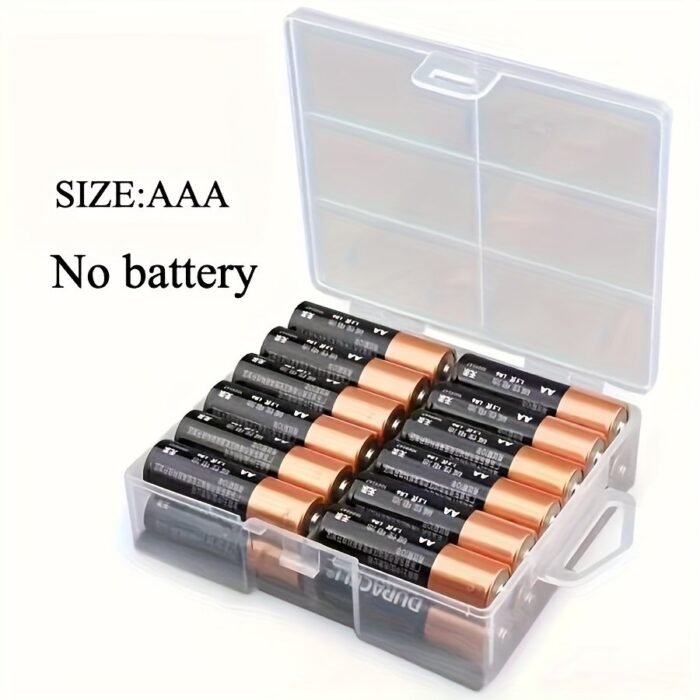 Sturdy Transparent Clear Battery Organizer Box - Holds 24 Aa Or 24 Aaa, Durable, Portable, And Space-Saving Storage Solution For Home, Garage, And Factory Supplies No Power Required - Image 3
