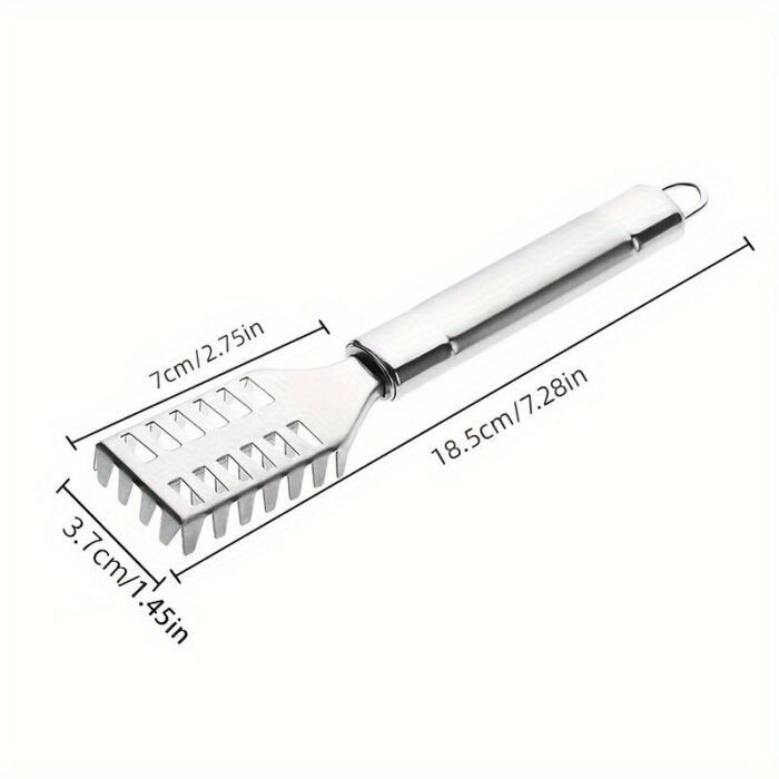 Stainless Steel Fish Scale Scraper With Sawtooth Edge, Efficient And Quick Fish Cleaning Tool - Perfect For Kitchen Use - Image 2