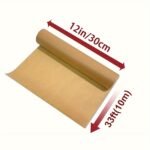 1 Roll Heavy Duty Non-Stick Parchment Paper For Baking, Grilling, Air Fryer & Steaming - Silicone Oil Resistant Baking Sheets For Chicken, Fish, Vegetables & More - Perfect For Holidays & Everyday Kitchen Use - Image 5