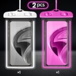 2Pcs Luminous Waterproof Mobile Phone Bag Touch Screen Swimming Self-Sealing Sealed Bag Beach Diving Photography Drifting Transparent Waterproof Mobile Phone Case - Image 11