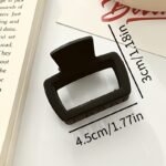 1/4Pcs Elegant Matte Square Hair Clip Set - Versatile Stylish Shark Clip For Women & S For Ponytail & Updo Perfect For Everyday Styling And Makeup - Image 6