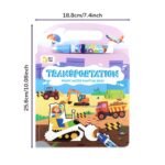 Transportation Magic Water Book, Mess-Free & Reusable Painting Book, Learning Toy& Educational Coloring Book For Ages 3+, Ideal Holiday, Birthday, Travel& Home Activity Gift For Preschool, Youngster - Image 3