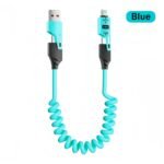 Best Choice 1Pc/5Pcs 65W Zinc Alloy Universal 4-In-1 High-Speed Charging Data Cable, Spring Retractable Cable Compatible With,, S23, S21, One Plus, Mi 13, Huawei, Oppo, Iphone Series Of Products Charging, Car Charging The Best Option - Image 11