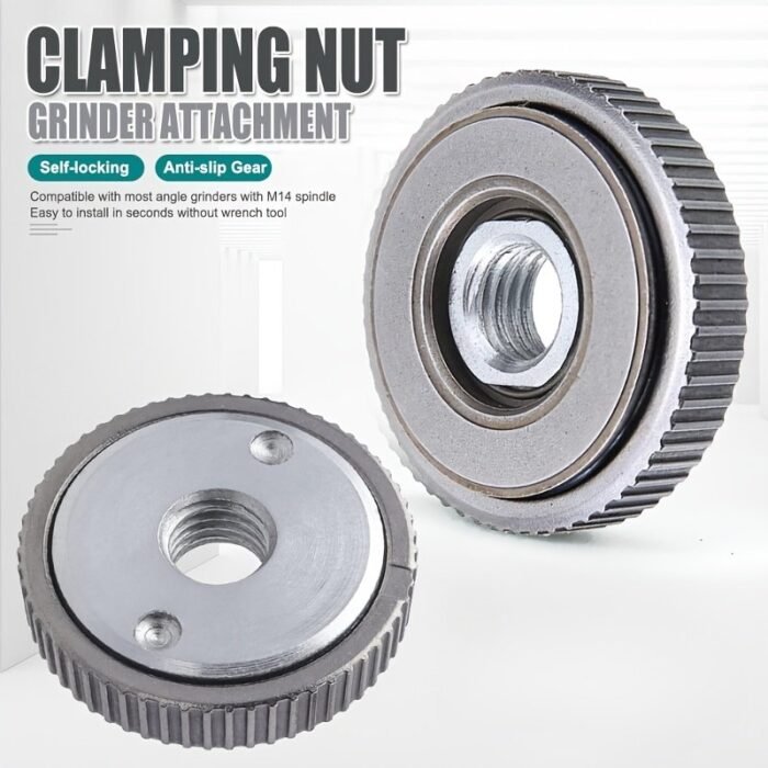 M14 Angle Grinder Quick-Release Lock Plate - Self-Locking, Easy Clamp & Release Nut For Secure Chuck Attachment, Durable #45 Steel Industrial Hardware Accessory - Image 8