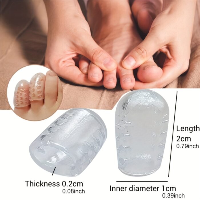 10 Silicone Anti-Friction Toenail Covers: Breathable Gel Toenail Protectors, Soft Foot Care Accessories, Unisex Odorless Toenail Caps, Small Toe Anti-Friction Nail Tubes, Breathable Anti-Breakage Pads, Suitable For Manicure, Sports & Outdoor Activities, Reusable Soft Comfortable Silicone Gear, Running, Cycling, Gym, Hiking Specialized - Image 7