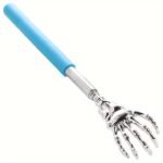 1Pc Stainless Steel Extendable Back Scratcher - Telescopic Adjustable 21.08-57.91 Cm With Ergonomic Rubber Handle, Portable Manual Itch Relief Tool For Elderly & Adults, Perfect Gift For Thanksgiving Christmas Birthdays, Personal Care Accessory | Sleek Metallic Finish | Durable Construction - Image 7