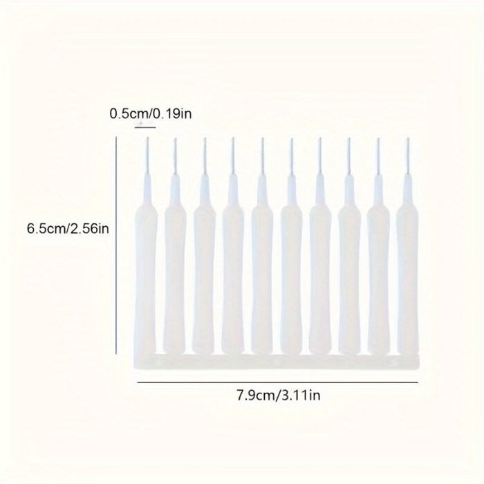 10Pcs Shower Head Cleaning Brush Set, White Multi-Functional Bathroom Accessory For Home Use - Image 5