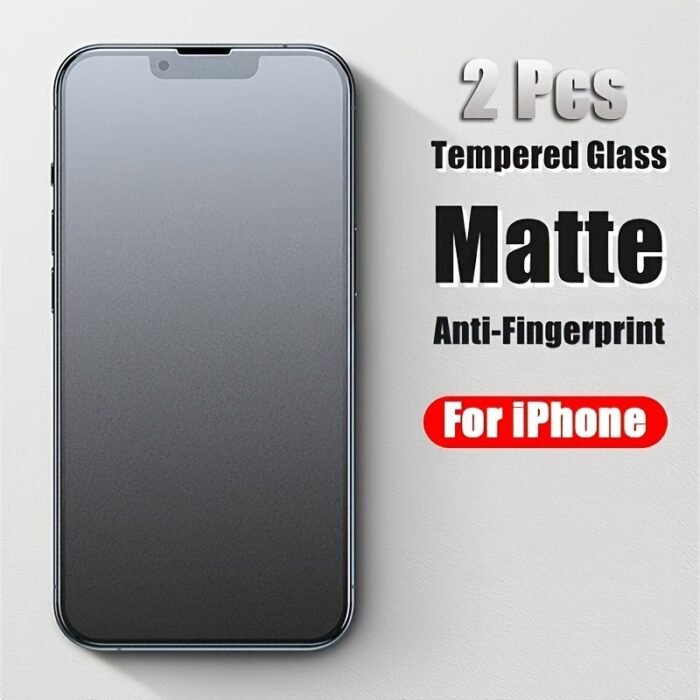 2Pcs For Iphone 7/8/Se/X/Xs/Xr/11/12/13/14/15 Full Cover Matte Tempered Glass Screen Protector Frosted Film Anti Fingerprints - Image 6