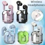 Transparent Wireless Tws Earbud Headphones, High-Fidelity Stereo Sound, Touch Control Media, Noise-Cancelling Voice Call, With Type-C Charging Case, For Exercise, Running, Gaming, Calls, Compatible With Smartphones, Tablets, Laptops, 150Mah Lithium Polymer Battery, Usb Charging, 2.5-5W Power Range, Closed-Back Earphones With Condenser Mic, No Quick Charge