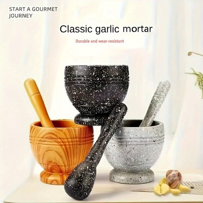 1 Set, Grinding Bowls, Kitchen Garlic Press Bowls, Kitchen Peper Crushers, Food-Grade Pp Material Multi-Purpose Grinders, Garlic Mashers, Seasoning Spice Tools, And Grain And Supplementary Food Grinders For Restaurant Kitchen - Image 1