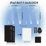 This Is A Pack Of 2 Tempered Glass Screen Protectors For Ipad Models Including The 11Th, 10Th, 9Th, 8Th, 7Th, 6Th, 5Th, Air 7, Air 6, Air 5, Air 4, Air 3, Mini 7, Mini 6, Mini 5, And Mini 4 (2018/2020/2019/2020/2022/2023/2024/2025) Pro/Air (7.9/8.3/9.7/10.2/10.5/10.9/11) Inches, Offering Scratch Resistance, 9H Hardness, And High Definition Clarity. - Image 3