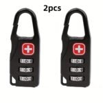 1/2/4/6/10Pcs Travel Sentry Approved Mini Padlocks - Durable 3-Digit Password Lock, Anti-Theft Lightweight Metal Lock For Luggage, Backpacks, Suitcases - Stylish Minimalist Design, Easy To Set, Luggage Locks, Suitcase Security, Sleek Metallic Finish, Sturdy Construction - Image 3