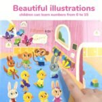 The Initial Day At School, Books For Kids Aged 1-5 Focusing On Numbers And Addition, Featuring Cartoon Illustrations, Easy To Clean, Suitable For Family Education, Perfect As Gifts For Christmas, New Year, And Birthday Parties. - Image 7