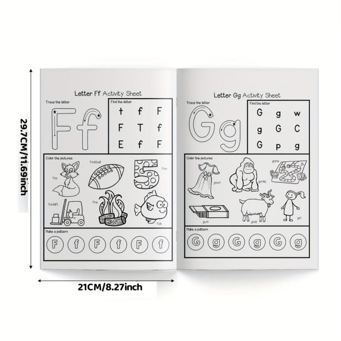 1Pc Alphabet Book Series Engaging Word Practice Sheets For Each Letter - Image 4