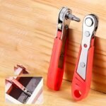 Wrench Handle For Narrow Spaces, Front And Rear, Elbow Wrench, Right Angle Bend, Phillips Screwdriver, Steel Material, Red, Requires Assembly, Non-Electric, No Battery Required, Suitable For Industrial And Scientific Use - Image 6