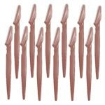 12Pcs- Stainless Steel Trimmer Razor With Protective Case, Suitable For Both Men And Women - Precision Eyebrow Razor - Image 3