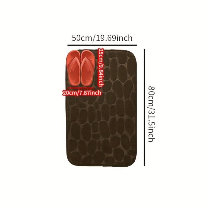 1Pc Cobblestone Floor Mat Bathroom Water Absorption Anti-Skid Mat Bathroom Doormat Bedroom Carpet Floor Mat - Image 17