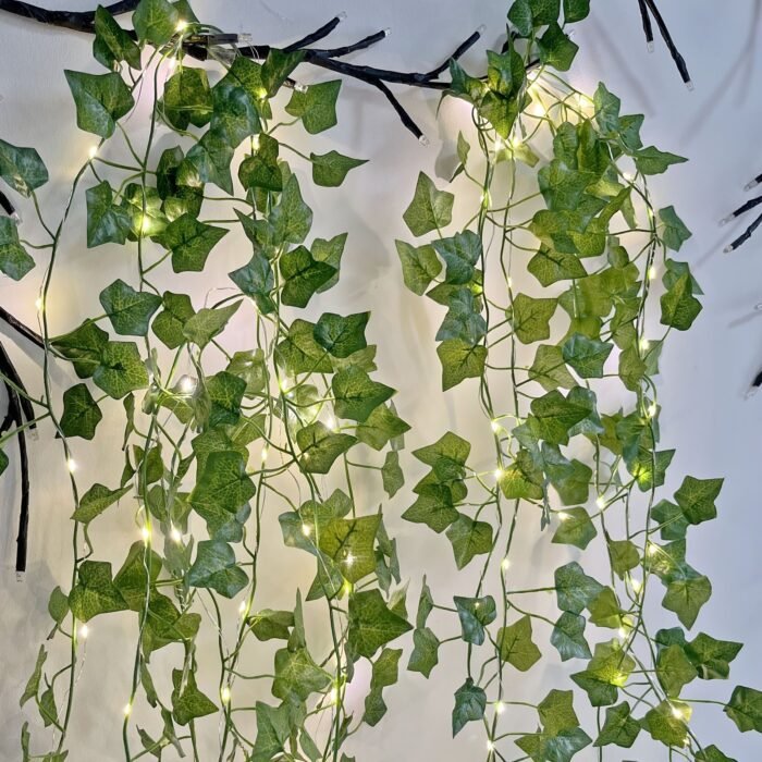 5-Meter Artificial Leaf String Lights - Studio Photography Decor Lights & Background Lighting, Battery Powered Led Copper Wire Lights To Illuminate Weddings, Christmas, And Home Decor - Image 2