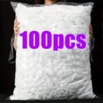 100Pcs Disposable Food Cover, Food Wrap Storage Cover, Elastic Food Cover Bag, Kitchen Refrigerator Leftover Rice Fruit Food Plastic Sealed Fresh Cover, Anti-Odor Leak-Proof Dust-Proof Freezer Cover, Fresh Keeping Cover, Kitchen Accessories