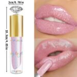 1Pc Kafurix Waterproof Pink Lip Glaze - Glossy Finish, Sparkle Shine, Long-Lasting, Non-Sticky Paste For All Skin Types, Easy Application - Image 4