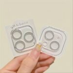 1Pc 9H Glass Camera Lens Protector For Iphone 11-15 Pro Max/Mini/Plus, Sparkling Diamond Design, Tempered Glass Screen Protection, Scratch Resistant And Easy Installation - Image 3