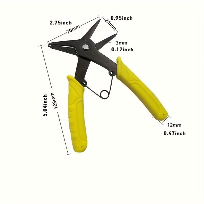 2 In 1 Snap Ring Plier 4 Way Type Circlip Pliers Multifunctional Professional Hand Tool - Image 2