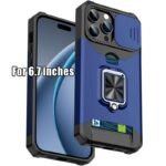 1Pc Heavy-Duty Phone Case Heavy-Duty Shockproof Phone Case With A Metal Stand And Card Slot, Compatible With Iphone 16 Pro Max, 15 Pro Max, 14 Pro Max, And 13 Pro Max. - Image 5