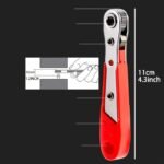 Wrench Handle For Narrow Spaces, Front And Rear, Elbow Wrench, Right Angle Bend, Phillips Screwdriver, Steel Material, Red, Requires Assembly, Non-Electric, No Battery Required, Suitable For Industrial And Scientific Use - Image 2
