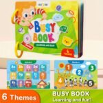 6 Themes Busy Books, Letters, Numbers, Weather, Time, Seasons, Shape And Months, Learning Book For Children Age 3+, Enlightening, The Chosen Gift, Educational Learning Toy For Cognitive And Intelligence Skills, Ideal Quiet Books For Birthday, Holiday Gift - Image 2