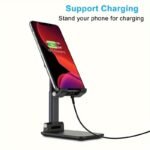 Adjustable Desktop Phone Stand Holder - Foldable, Height & Angle Adjustable, Non-Waterproof Abs Material, Universal For 10.16-20.32Cm Devices, Ideal For Office & Bedroom, Compatible With Iphone Ipad Samsung Tablets - Image 7