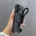 1Pc Mobile Phone Case High Quality Translucent Frosted Magnetic Case For Apple Mobile Phone Iphone16/15/14/13/12/11 - Image 5