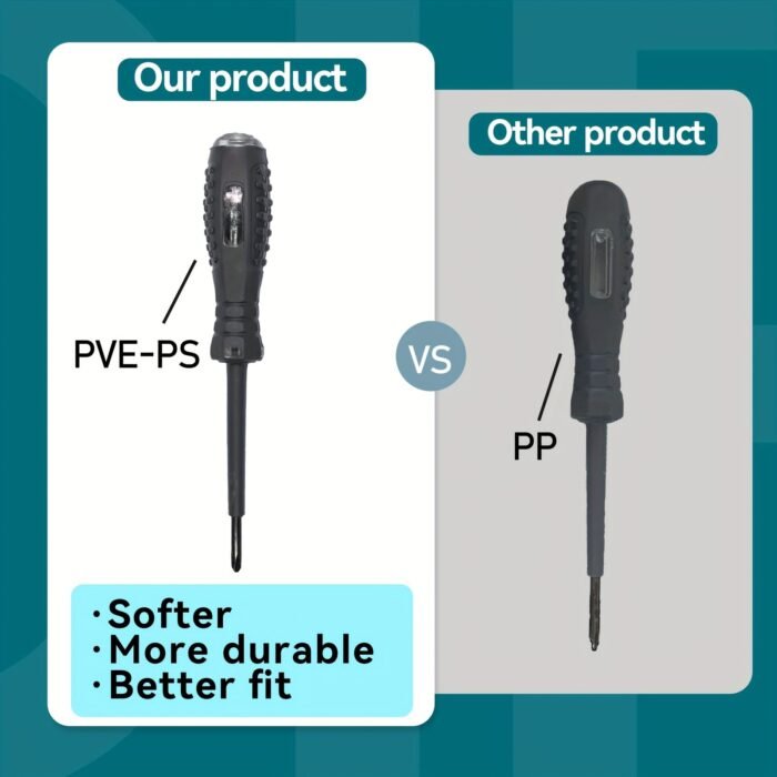 2Pcs Electrician Multifunctional High Torque Colorful Light Screwdriver Magnetic Suction Head Electric Pen Test Zero Wire Fire Wire Slotted Head Phillips Head - Image 6