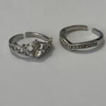 Elegant Crown Princess-Inspired Rhinestone Ring Set, Adjustable Open-End Rings, Alloy Base With Plating, Cute Occasion Jewelry 2-Piece Set - Image 9