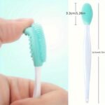 1Pc Pink Silicone Nose Brush - Dual-Sided Soft Exfoliating & Massaging Facial Cleaner, Blackhead Removal Tool For Smooth Skin, Formaldehyde-Free, Ideal For Men & Women'S Home Care - Image 5