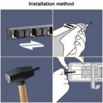 1Pc Bathroom Storage Rack Metal Mop & Broom Holder With Adjustable Hooks, Wall-Mounted Storage Organizer For Home, Kitchen, Garden, Laundry, Garage - Lacquered Finish, Space-Saving Shelf For Mops, Brooms, Tools, Shelves - Image 16