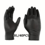 20/40/99Pcs Nitrile Gloves, Black, Disposable Gloves For Household Cleaning And, Disposable Cleaning Gloves, Cleaning, Suitable For Kitchen Cleaning, Household Cleaning, Heavy Duty Gloves, Disposable Nitrile Gloves - Image 21