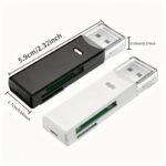 1Pc High-Speed Usb 2.0 Mini Sd Card Reader, Plug And Play Memory Card Adapter For Camera, Data Transfer, No Battery Required, Transferring Photos - Image 2