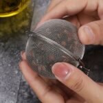 1Pc Stainless Steel Spice Infuser Ball With Chain - Fine Mesh Strainer For Tea, Herbs, And Broth - Perfect For Cooking, Brewing, And Hot Pot Seasoning, Tea Brewing Accessory | Functional Kitchenware | Easy Retrieval Chain, Tea Infuser - Image 6