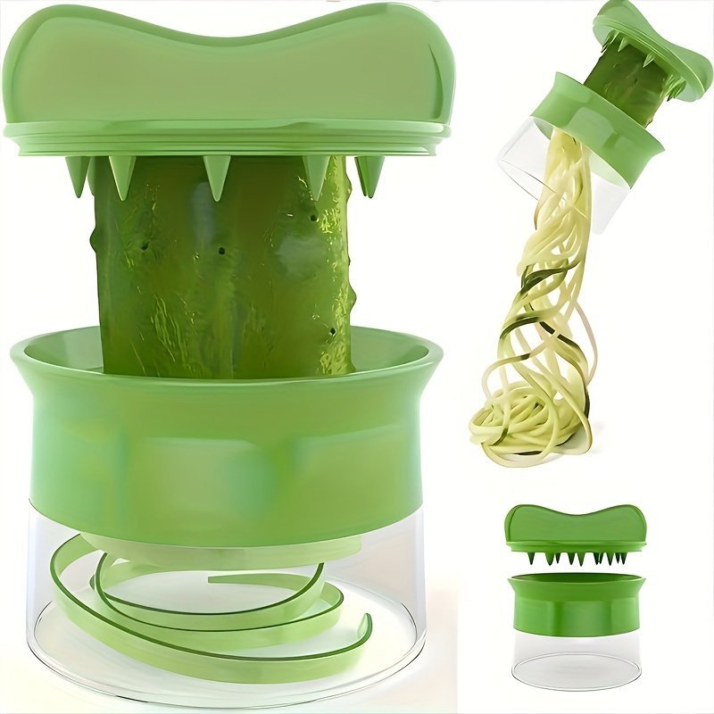 product-fancy-672e3b83-71a2-405b-a22b-1c6c4acd1d93.jpg 1Pc Spiral Multifunctional Kitchen Grater, Rotary Carrot Cucumber Peeler And Spiralizer, Vegetable Cutter, Suitable For Restaurant - Image 1