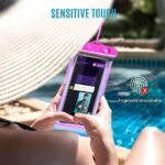 2Pcs Luminous Waterproof Mobile Phone Bag Touch Screen Swimming Self-Sealing Sealed Bag Beach Diving Photography Drifting Transparent Waterproof Mobile Phone Case - Image 6