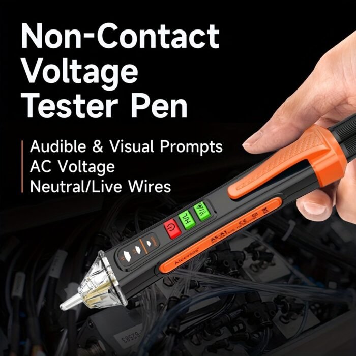 Aicevoos Non-Contact Voltage Tester Pen - Ac 12-1000V Breakpoint Finder With Live/Neutral Indicators, Laser Pointer & Analog Display, Compact Portable Electric Sensor For Electricians & Diy Safety, Electrical Diagnostics | Ergonomic Grip | Durable Plastic Body - Image 4